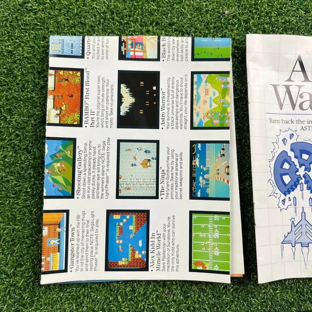 Astro Warrior (Sega Master, 1986) CIB Excellent Condition